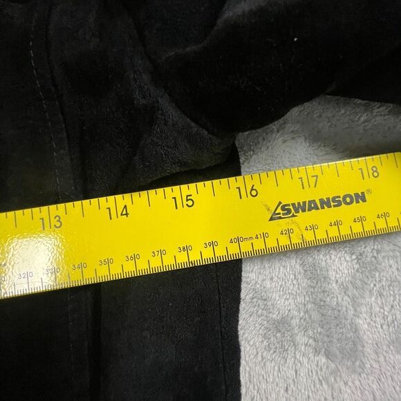 bp Black Suede Button-Front Blazer Jacket - Picture 9 of 12